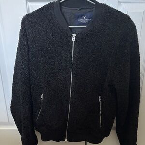 American Eagle Outfitters Black Sherpa Jacket